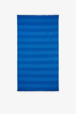 Striped blue hammam towel