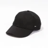 Unicolour black cotton cap