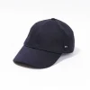 Unicolour navy blue cotton cap