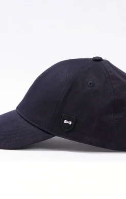 Unicolour navy blue cotton cap
