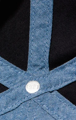 Unicolour navy blue cotton cap