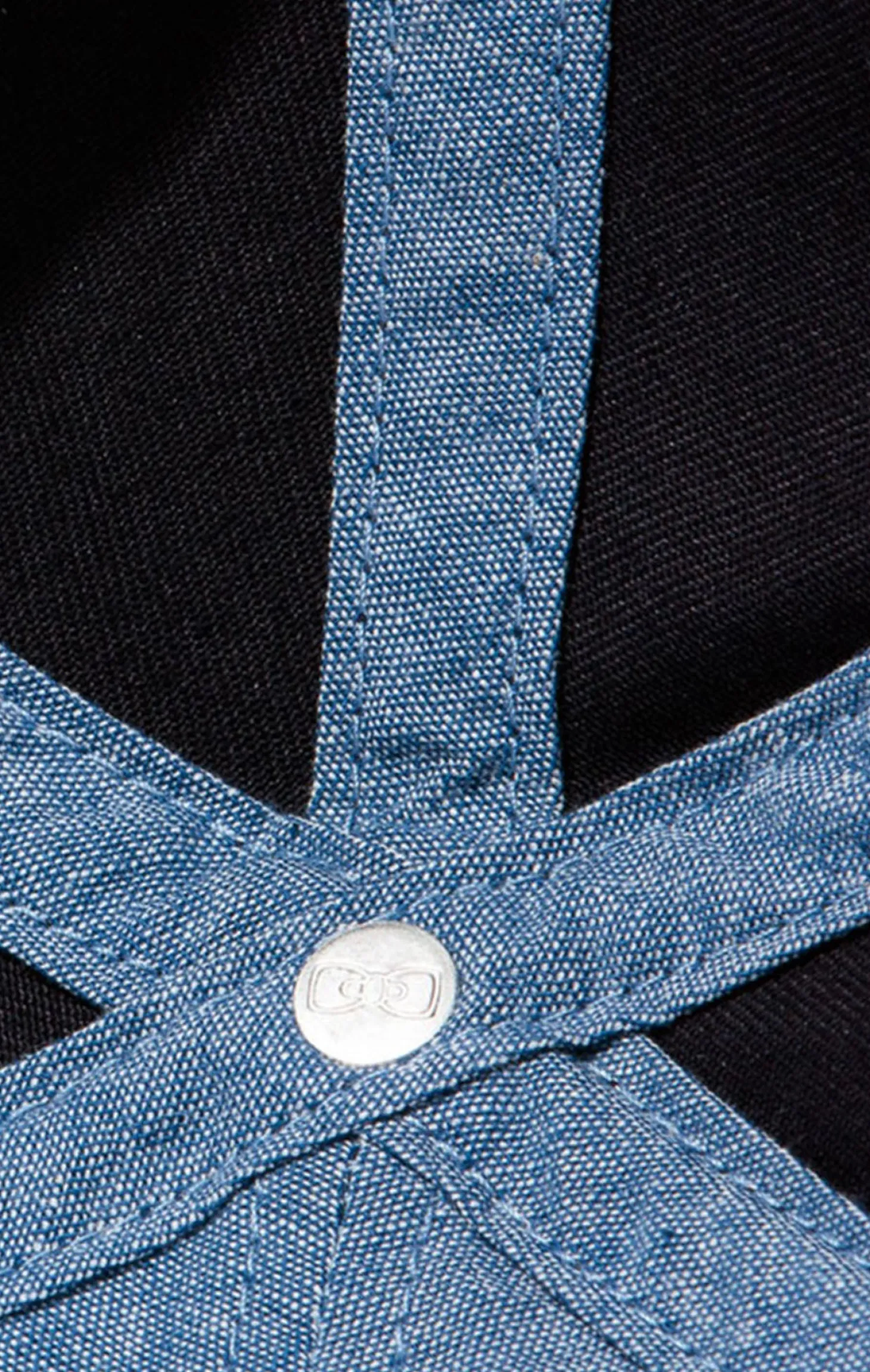 Unicolour navy blue cotton cap