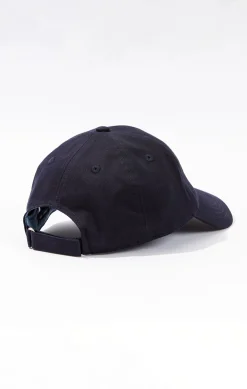 Unicolour navy blue cotton cap