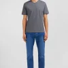 V-neck grey light pima cotton t-shirt