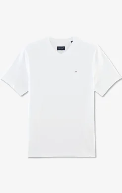 V-neck white light pima cotton t-shirt