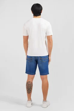V-neck white light pima cotton t-shirt