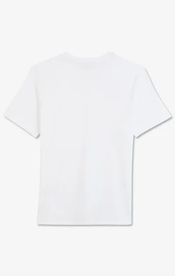 V-neck white light pima cotton t-shirt