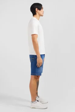 V-neck white light pima cotton t-shirt