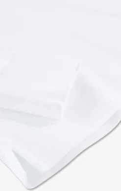 White cotton polo with contrasting neck