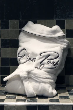 White dressing gown