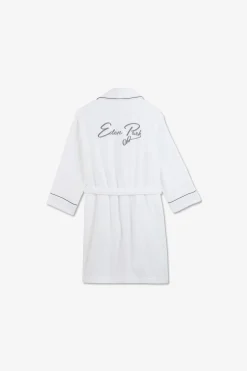White dressing gown