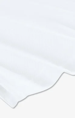 White pima cotton polo with contrasting accents