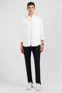White pinpoint cotton shirt